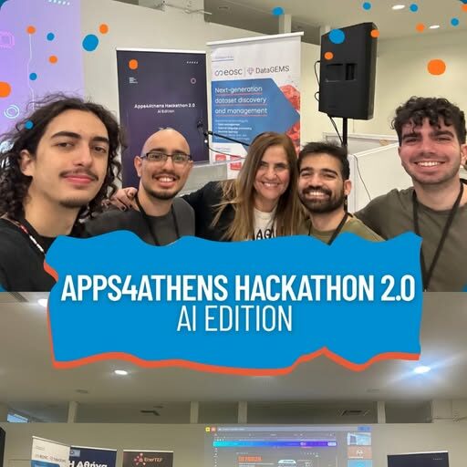 DataGEMS co-organised and supported the Apps4Athens Hackathon 2.0: AI Edition